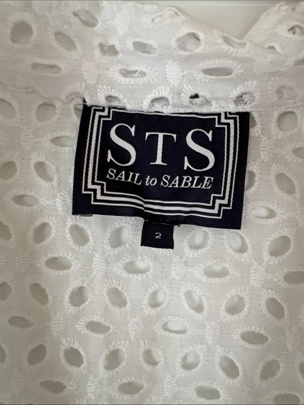Sail to Sable White Eyelet Coverup Tunic